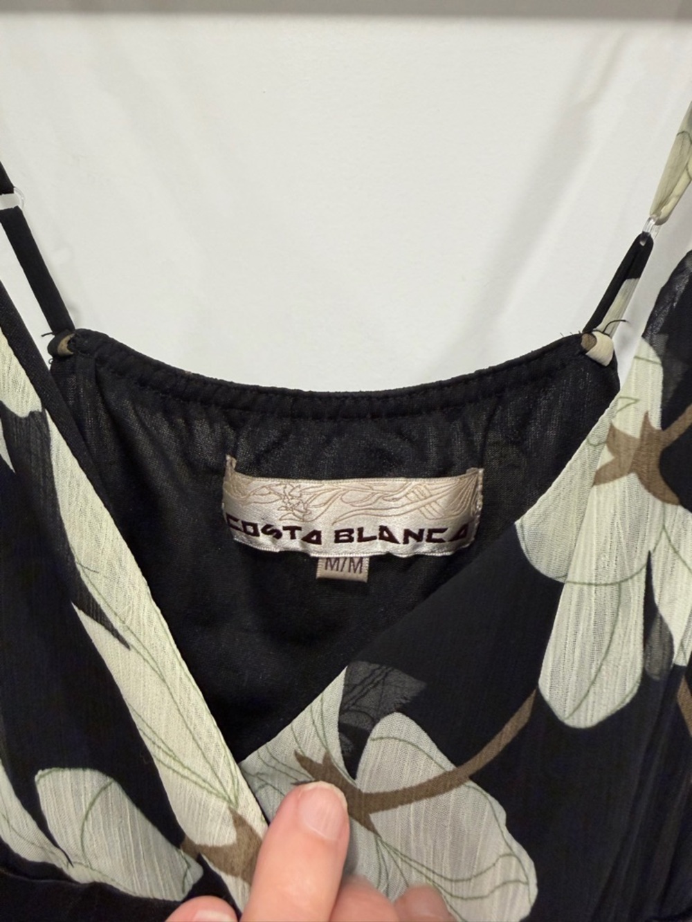Costa Blanca Black Dress with Cream Floral Print - Picture 12 of 16